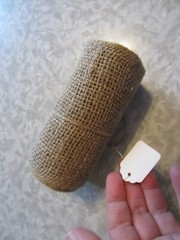 NWT home decor 5 1/2 inch wide burlap fabric roll camel color Unbranded