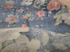 Vintage Floral Dusty Rose White Eyelet Cotton Fabric Lot 3pc Destash Craft