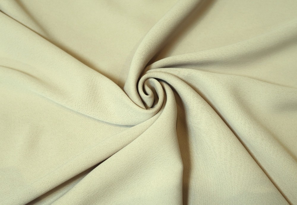 VINTAGE IVORY OFF-WHITE SYNTHETIC LINING FABRIC 2.28m x 1.13m