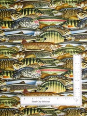 Fish Trout Fishing Nautical Fabric By Yard Keep It Reel Cotton Blank Textiles