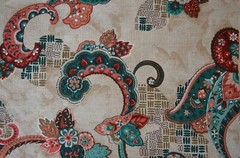 30 + yds avail/ CONTEMPOARY LARGE SCALE PAISLEY/ Med. Weight/ $6.50 for 10+ yds