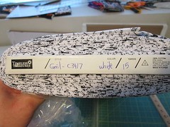 Sewing Chalk Words Mannequins Sew Items Black White Cotton Fabric FQ