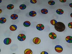 2 Yards Cotton Fabric Beachballs Kids DSN Sewing Quilt Backing 72″ x 44″