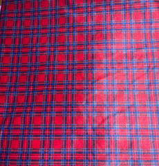 3 Yds 60’’ Wide Fabric Red Navy Plaid Polyester Cotton Blend Lot