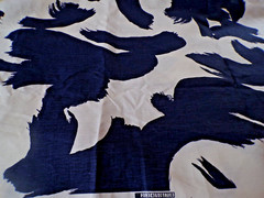 Kate Spade New York for Kravet “Ink lines navy” abstract, fabric. 3 yardsx54″