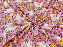Print_805 Handmade Animal Bird Running Cotton Indian Fabric 2.5 Yard Hand-Block