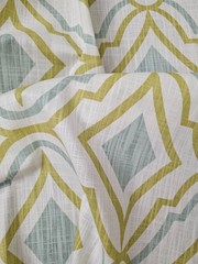 Geometric Upholstery Fabric Green Diamond Trellis Pattern Home Decor Drapery