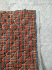 Pre-quilted Single-Sided Fabric Red Tartan Plaid 18″ L x 44″ W BTHY