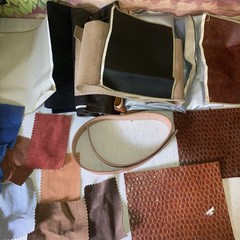 Leather Suede Fabric Lot Yardage Scraps Crafts Sewing Repair Cowhide Material