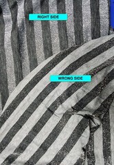 Rayon Blend Silver, Grey & Black Striped Knit Fabric 2 yds X 60″