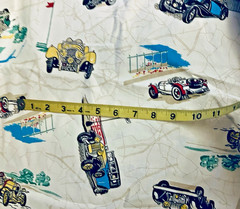 VTG Novelty Antique Cars Tossed on Map Detail by Princess Fabric # 309 BTHY