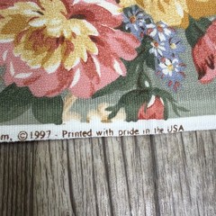 NEW Daisy Kingdom Grannies Roses Fabric 1997 Shabby Chic Floral 44×110 3 Yards
