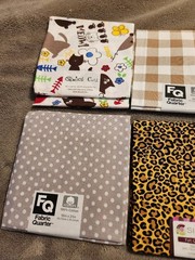 (7) Quarters Assorted Floral Patterns Multicolor 18″x21″ Cotton Fabric New