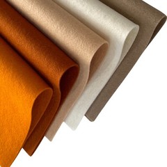 Autumn Pure Wool Felt 5 Sheet Bundle – 1mm – Australian Felt Wool Supplier