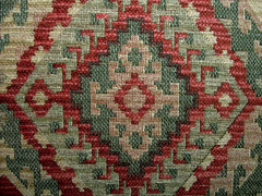 Rosso Kilim Chenille Fabric Curtain Upholstery Cushion Throws Footstool Use
