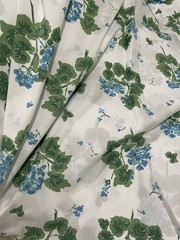 $158 Matouk Italy New 500TC Cotton Percale 120” Geranium By YARD Fabric Blue