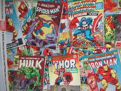 Marvel SPRINGS Retro Comic Covers Multicolor 100% Cotton Fabric 31″x 43″ NEW
