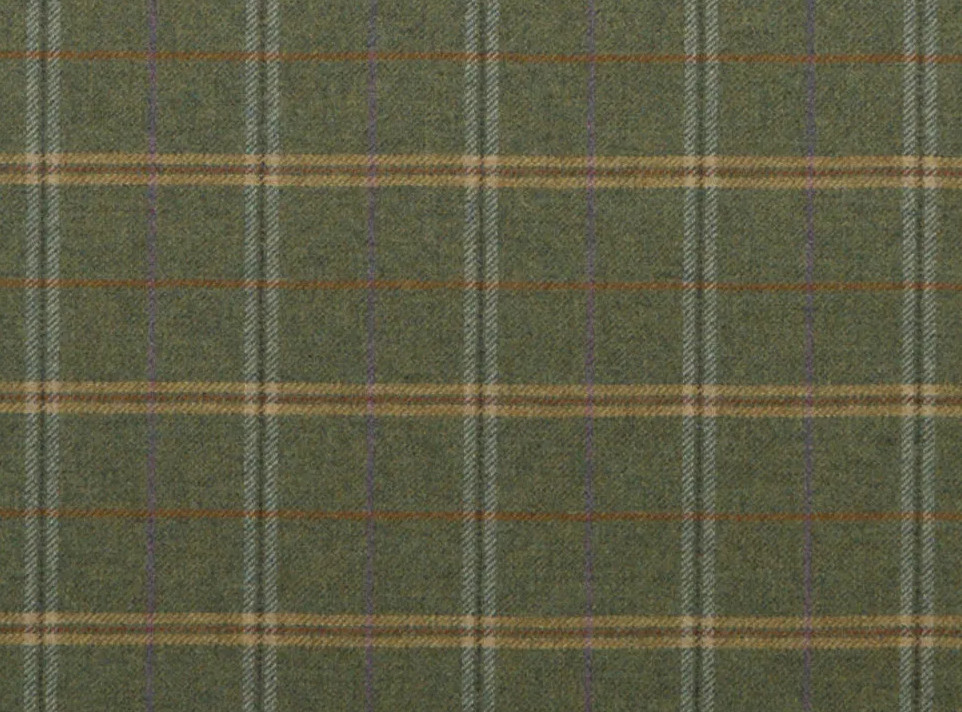 Mulberry Lee Jofa 100% Wool Check Uphol Fabric- Islay Forest 1.85 yds FD700.R102