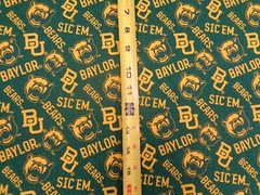 BAYLOR UNIVERSITY “BEARS” SPORT DESIGN BRAND NEW 1/2 YARD PIECE 100% COTTON