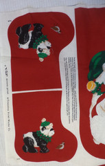 VIP CRANSTON CHRISTMAS FABRIC PANEL-MAKES 3 LG. STOCKINGS & 1 SM. CUT AND SEW