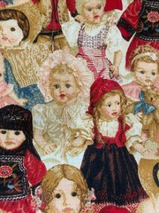 Vintage Doll Dolls Patty Reed for Fabric Traditions Cotton 36″ x 32″