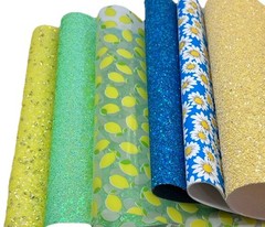 6 Sheets Faux Leather, Glitter Sheets, 8×11” Lot Of Leatherette, Faux Leather L