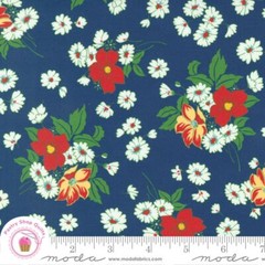 Moda SWEET MELODIES 21810 18 Navy Blue Floral AMERICAN JANE Quilt Fabric 30’s