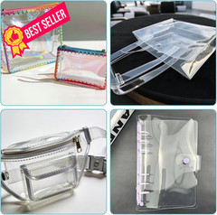 Clear Vinyl for Sewing, PVC 11.8″x48″ (30cmx122cm), Transparent-0.3mm