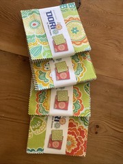 Lot Of 4 Benartex Sampler Dori 42 5×5 Pieces 100% Cotton Fabric Bundle