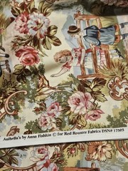 Red Rooster Fabric-Anibella’s By Anna Fishkin-French Cottage Floral Toile Cotton
