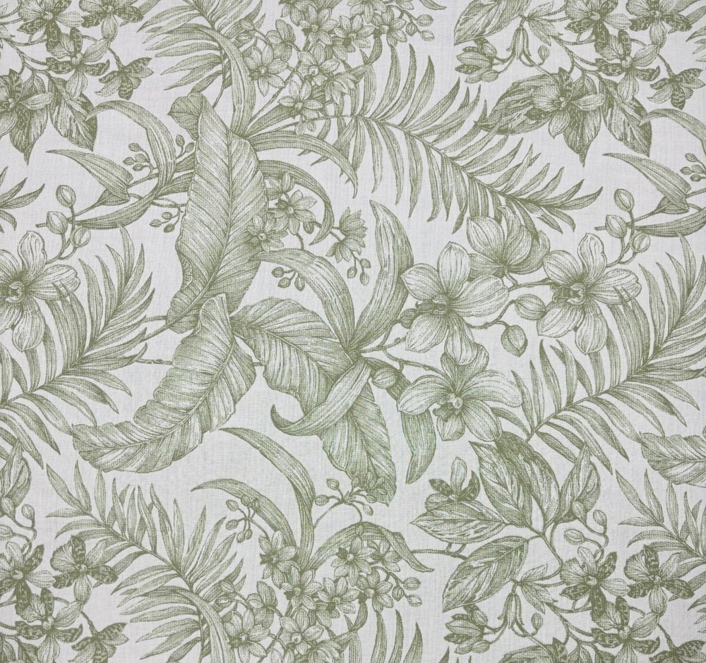 BALLARD DESIGNS LISELLE GREEN LEAF SUNBRELLA PERFORMANCE FABRIC BY YARD 54″W
