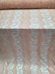 Luxury Hand-Embroidered Peach Lace Fabric by the Yard – Beaded Mesh Lace