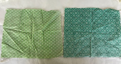 Vintage Quilt Fabric Calico Assorted Patterns Leaf/ Paisley Shape Printed Back
