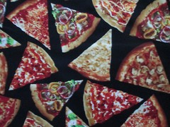 Pizza Slices Snacks Food Cotton Fabric BTHY