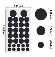 256pcs Black Felt Circles Self-Adhesive Felt Stickers Dalmatian Imitation Dots