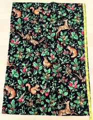 ****VIP Christmas Woods 100% Cotton 4 Pieces Fabric Animal Themed