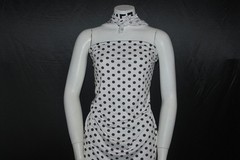 Modal Spandex Jersey knit fabric Classy black and white Polka Dots by the yard