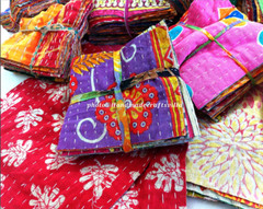 50pcs Kantha Fabric SNIPPET Pack-Kantha Scrap fabric-Scrap Junk Journal-Vintage