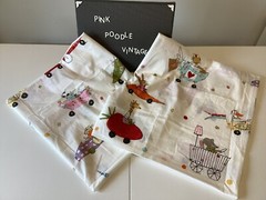 Two pieces of IKEA 2007 Silke Leffler fabric