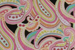 7 Yards Pink Brown Paisley Floral Fabric 100% Cotton 43×252″