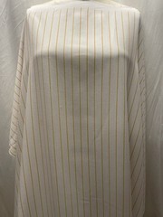 Vintage Gabardine White Gold Stripes Fabric 1 Yd 6″ Long 60″ Wide & 20″ L 40″W