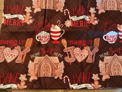 New Baking Up Joy Holiday Fabric & Placemat Kit Shabby Fabrics Wilmington Prints