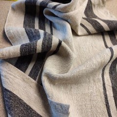 100% linen fabric 340gsm French stripes grain sack vintage green navy blue black