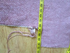 Peach Clay Terracotta Velvet Fabric with design Grid