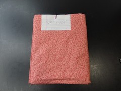 Unknown Mfg Pink Red w/Floral Flower Leaves Pattern 108″x44″ Fabric