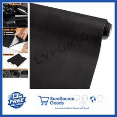 Microfiber Black Suede Fabric Wrap for Car Interior 17in x 70in Self Adhesive