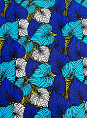 Cotton Blend High Quality Design – Azure blue Light Blue Yellow White Black