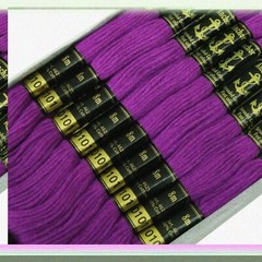 25 Stranded Cotton Embroidery Threads 8m Purple