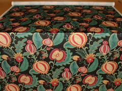 iLiv Velvet Curtain Fabric 2.3 Metres Cantaloupe Ebony Upholstery Cushion Blind