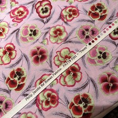 Rowan Quilting Cotton Fabric PHILLIP JACOBS ‘Pansy’ PJ01 15”x 43” Purples